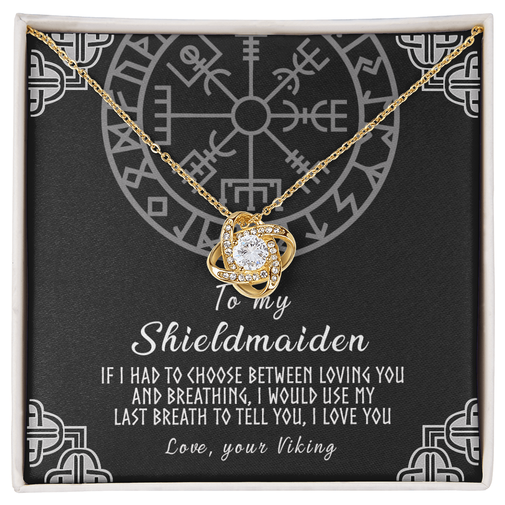 Personalized Gift Necklace, To My Shieldmaiden Necklace From Viking, Jewelry Gift For Women, Wife Gift Necklace Girlfriend Pendant Gift On Christmas, Valentine Day, Anniversary Customized Card Gift