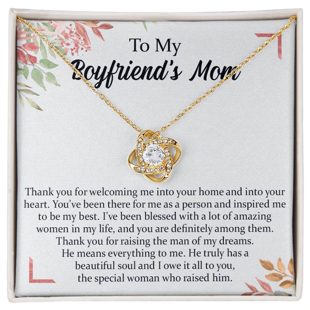 To My Boyfriend's Mom Necklace From Girlfriend, Gift Necklace To Boyfriend's Mom, Necklace For Boyfriend's Mom On Mothers Day Birthday Gift Christmas Anniversary, Jewelry For Women Girlfriend's