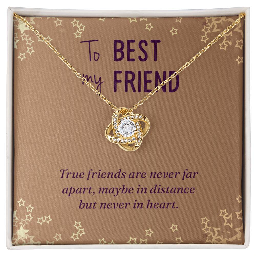 To My Best Friend Necklace Gift For Her On Xmas, True Friend Jewelry Gift To BFF