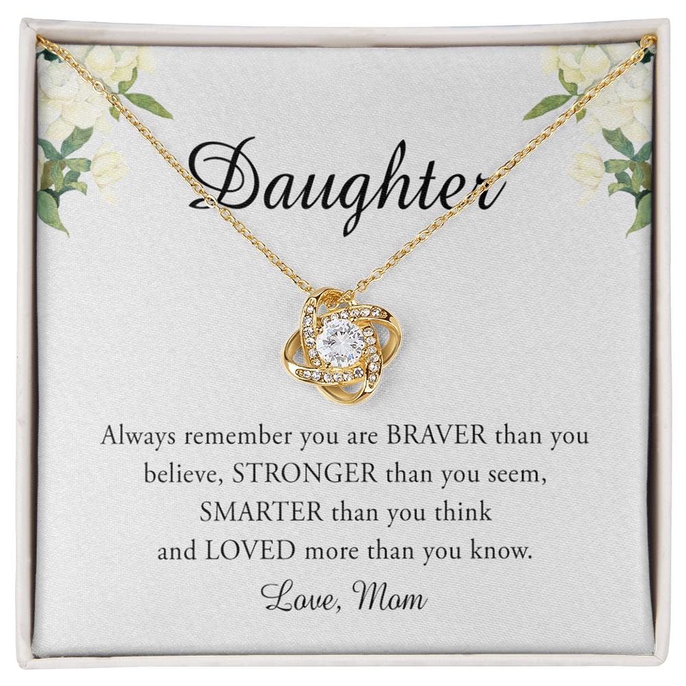 To My Daughter Necklace from Mom, Mother To Daughter Necklace Pendant Personalized Gift Necklace For Daughter On Birthday Gift Anniversary, Graduation Necklace Daughter Jewelry for Girls