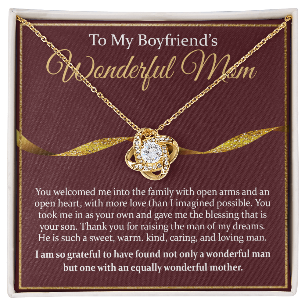 Personalized Gift Necklace For Boyfriends Mom, To My Boyfriend's Mom Necklace From Girlfriend's Mom,  Mother's Day Necklace For Boyfriend Mother, Mother's Day Necklace Gift for Bf Mom On Anniversary
