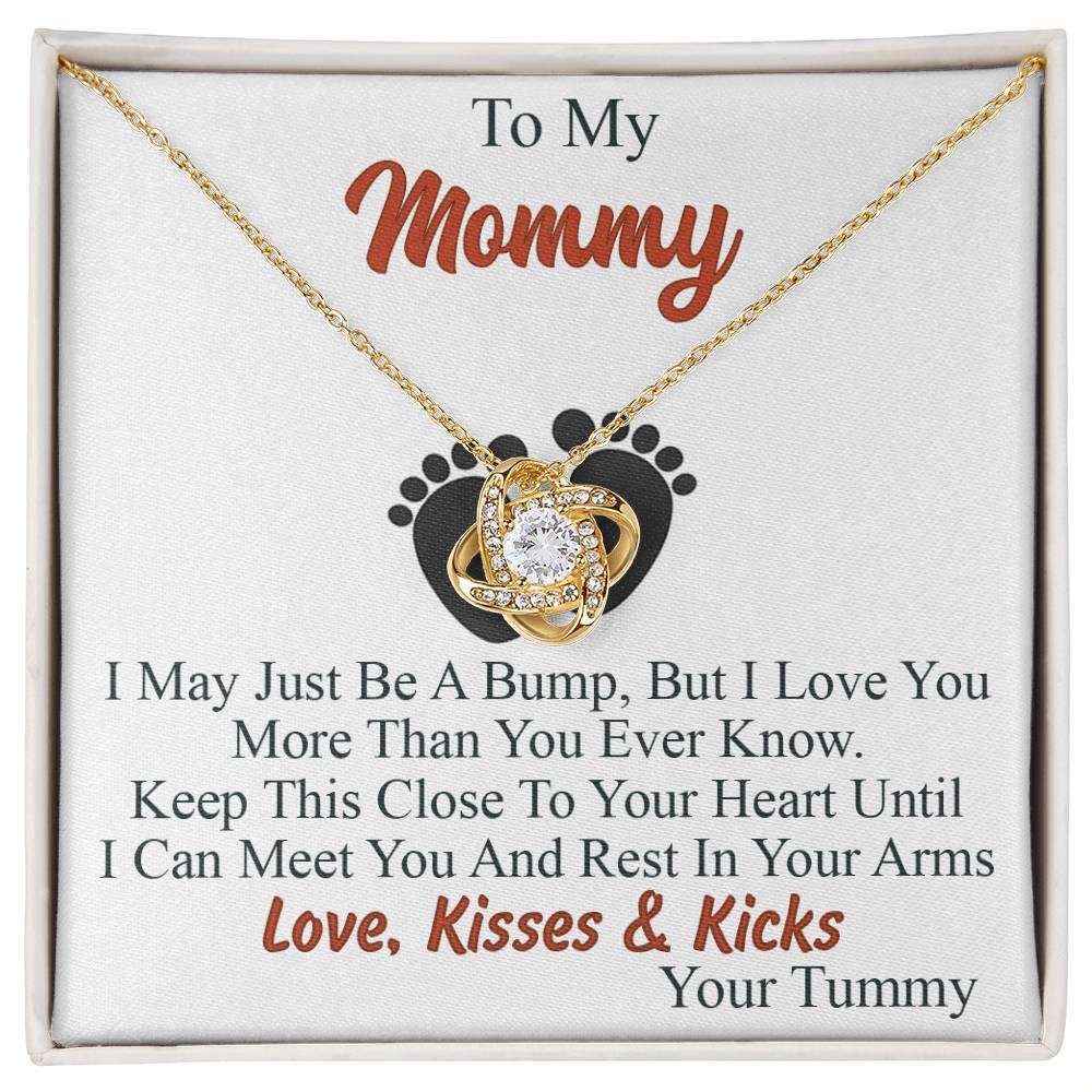 To My Mommy Love Knot Necklace Trendy Gift for First Time Mom Gifts for Family