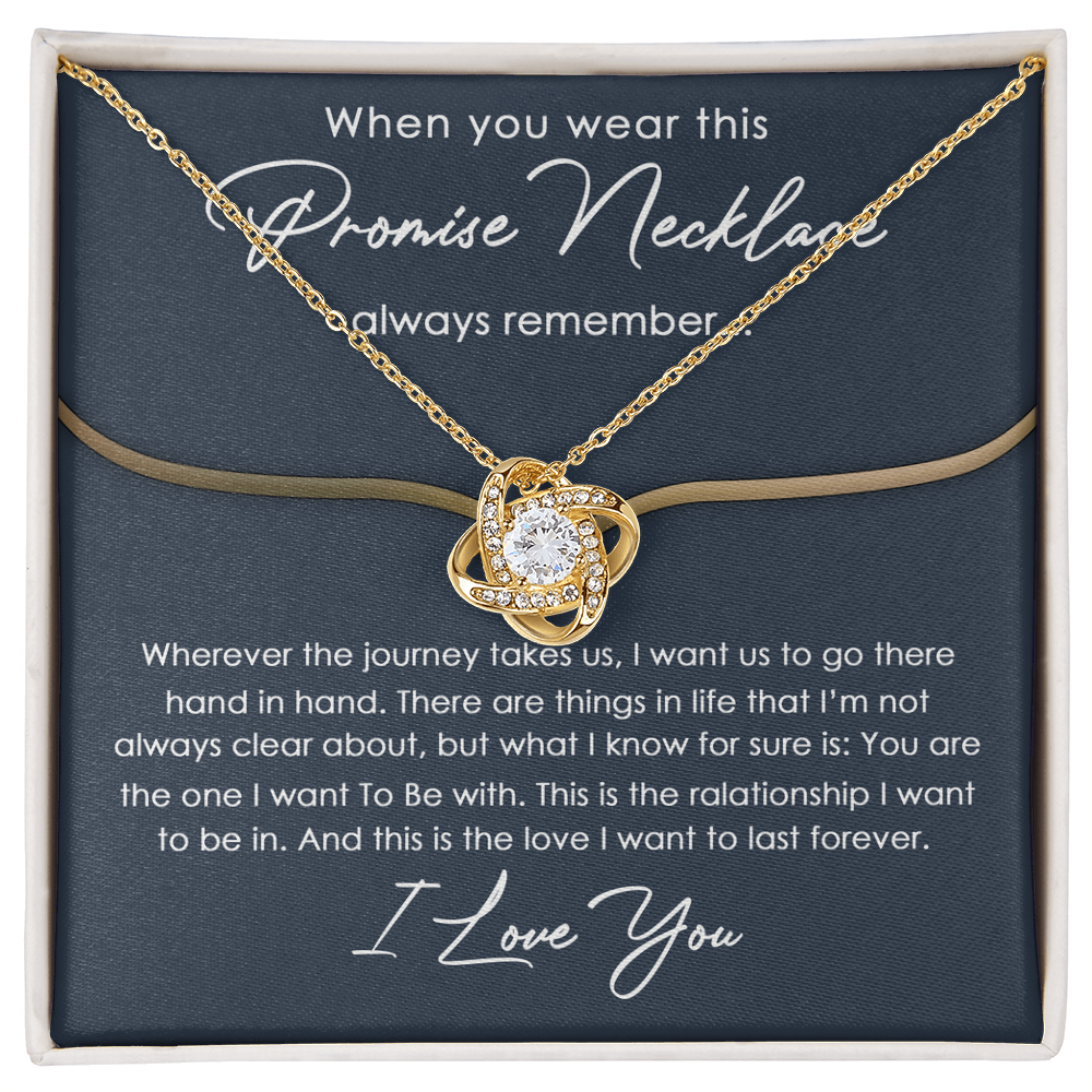 To My Girlfriend Love Knot Necklace With Message Card And Gift Box From Boyfriend, Husband, Girlfriend Gift Necklace - Jewelry Gift For Girls, Love Knot Pendant Gift For Girlfriend, Soulmate
