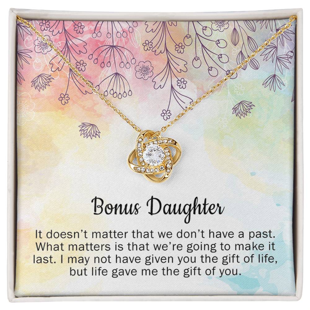 Personalized Gift Necklace - To My Bonus Daughter Gift From Mom, Step Daughter Necklace, Stepdaughter Gift From Stepmom, Step Daughter Wedding Gift, Bonus Daughter Necklace Jewelry Gift For Girls
