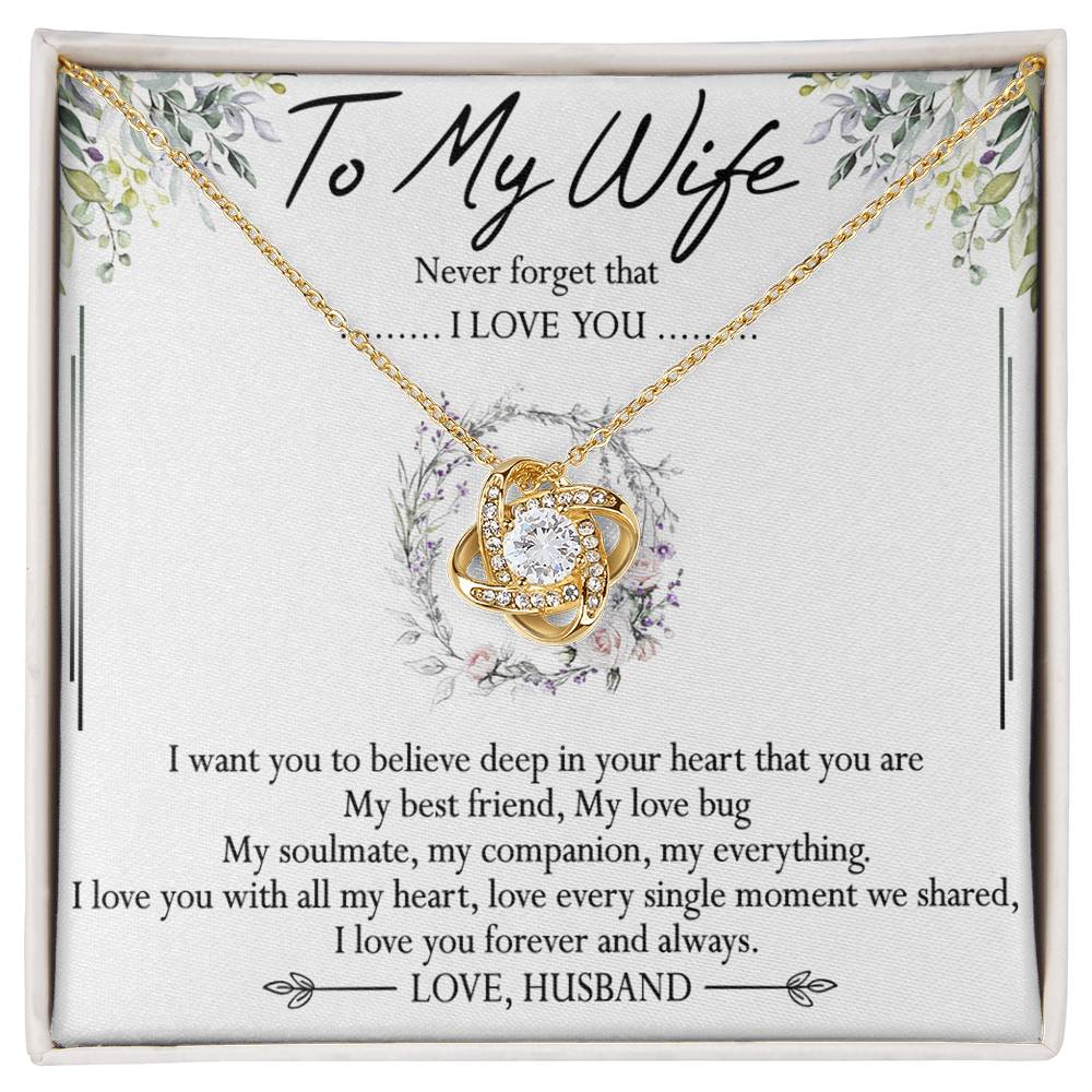 To My Wife Necklace, Necklace For Wife From Husband, To My Soulmate Necklace For Women, Soulmate Jewelry For Wife Beautiful Soulmate Gifts For Her Girlfriend Necklace Future Wife Gift Necklace