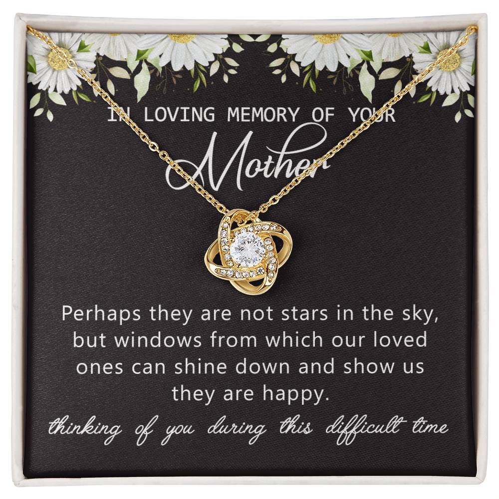 In Loving Memory Of Your Mother Gift Necklace, Sympathy Loss Of Mother Bereavement Gift Jewelry Box Necklace for Remembrance of Mother, Loss Of Mother Gift Condolences, Jewelry Gift for Women