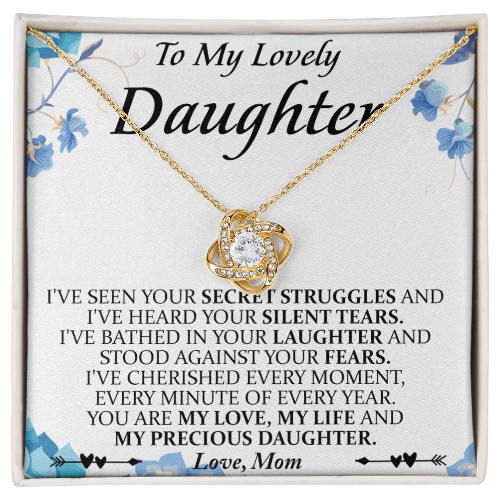 Mother And Daughter Necklace, Birthday Gifts For Daughter, Mothers Day Gifts For Daughters From Mothers, To My Daughter Necklace From Mom, Graduation Gift For Lovely Daughter From Mom1