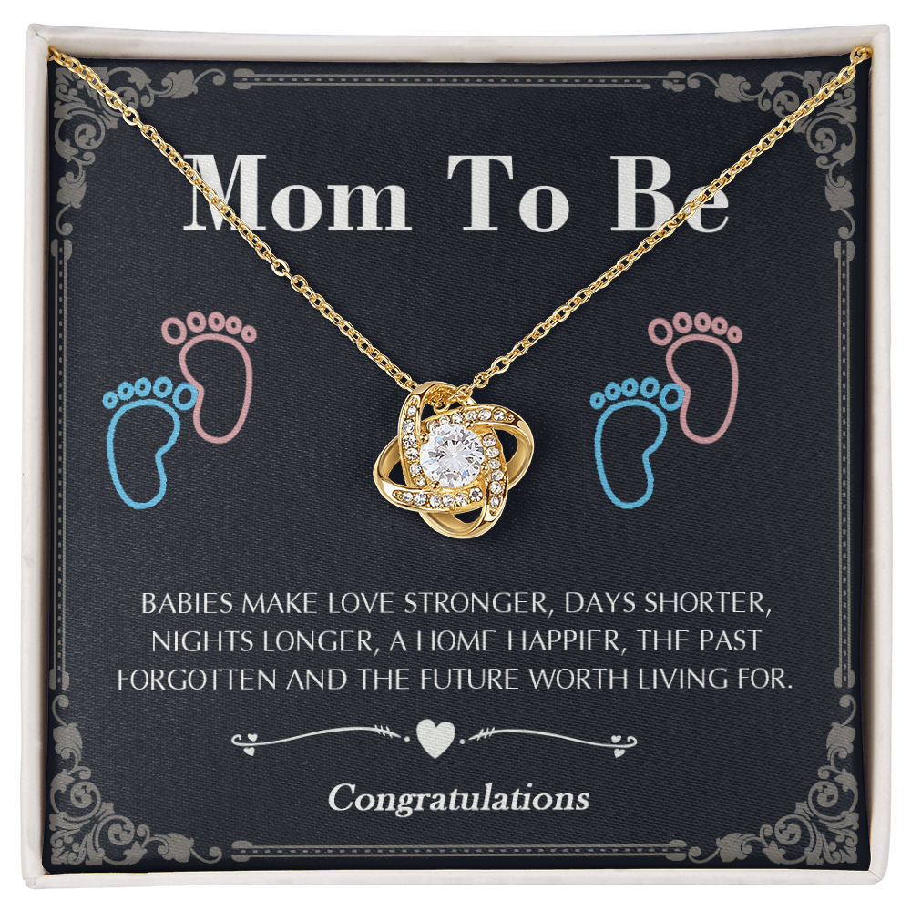 Mom To Be Love Knot Necklace Mom Gift, Gift For New Mom,First Mother's day Gift