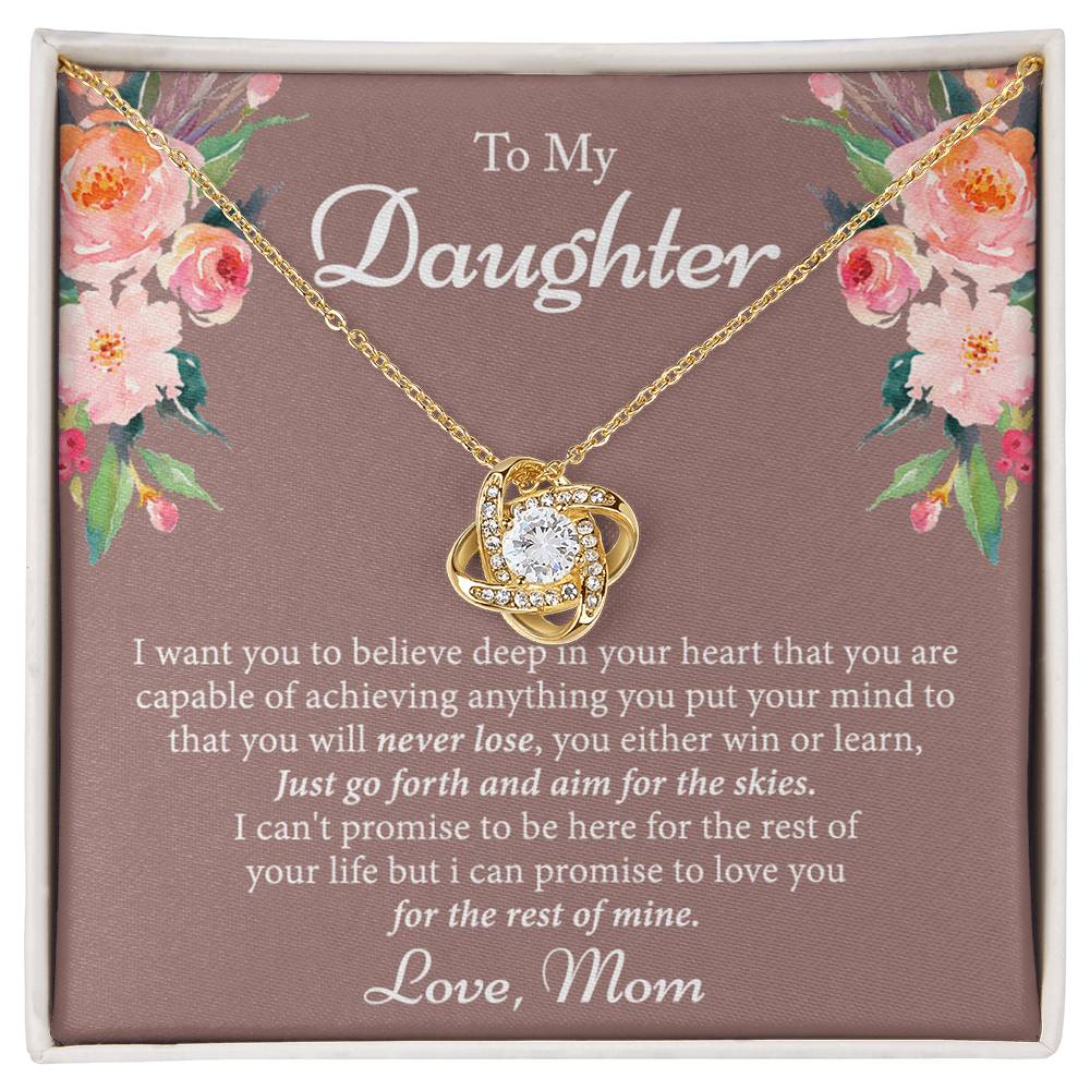Mother To Daughter Gifts Necklace - Sterling Daughter Necklace Gifts Birthday Jewelry Gift For Girls Teen Daughter Christmas Anniversary Graduation Gift For Daughter, Mom And Daughter Gifts