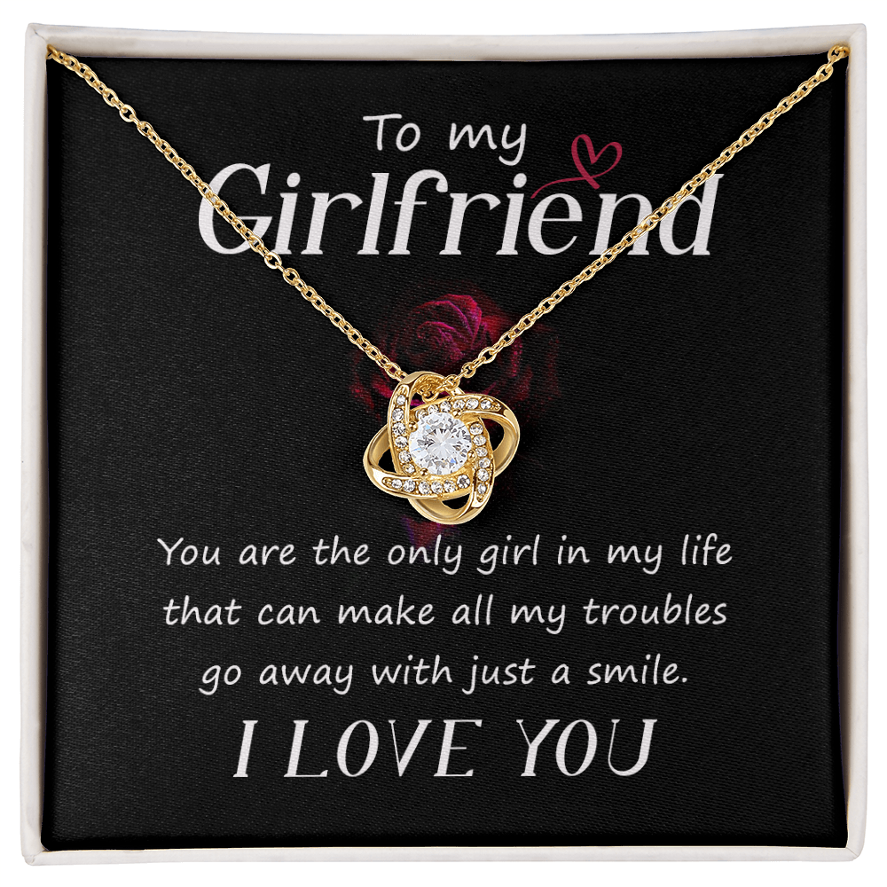 I Love You Necklace Gift For Her, To My Girlfriend Necklace From Boyfriend Xmas