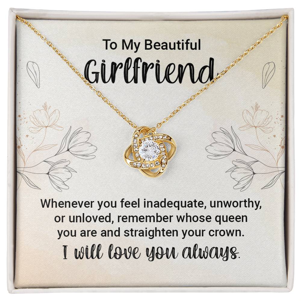 To My Beautiful Girlfriend Necklace From Boyfriend Love You Gift On Xmas For Her