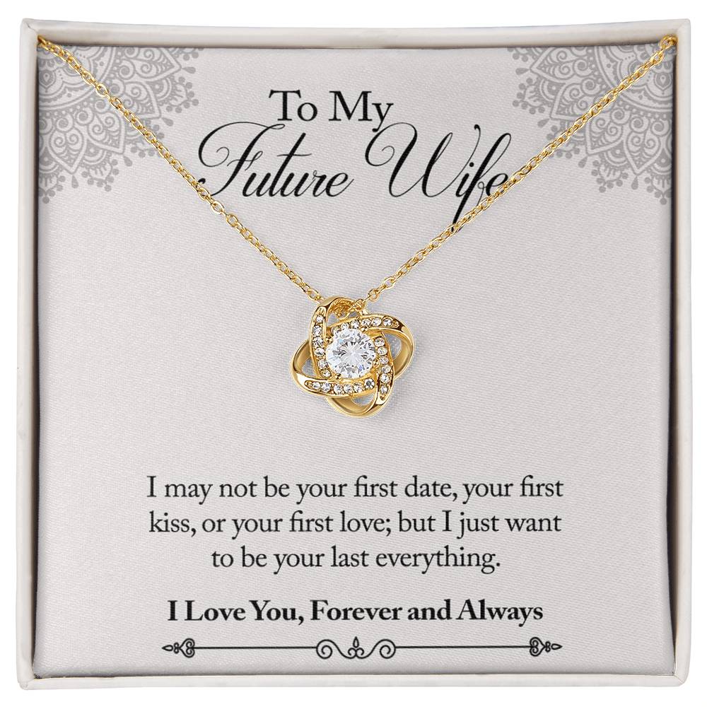 To My Future Wife Necklace From Husband, Wife Necklace For Women Love Knot Necklace Gift For Future Wife, Anniversary Necklace Gift For Wife, Soulmate Gift Necklace, Husband And Wife Necklace Sets