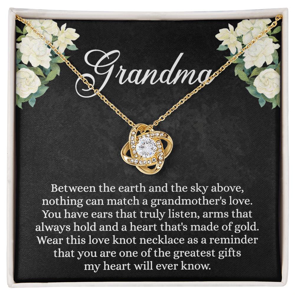 To My Grandma Gift Necklace, Mother's Day Necklace, Grandma Love Knot Necklace, Gift Jewelry For Women, Grandmother Gift Necklace, Nana Gift From Grandchildren, This Love Knot Necklace As A Reminder