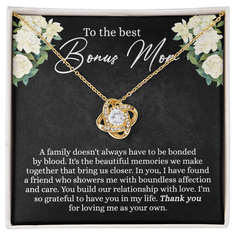 Bonus Mom Gift Necklace, To The Best Bonus Mom From Bonus Daughter, Mother Daughter Necklace Gift For Her, Bonus Mother Gift Necklace On Mother's Day, Anniversary, Birthday, Jewelry For Women