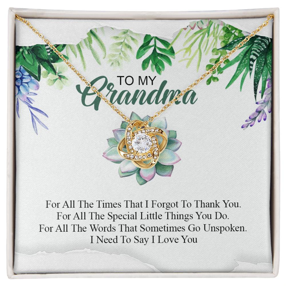 Grandma Gift Necklace for Grandma - Necklace Mother's Day Gifts for Grandma - To My Grandma Love Knot Necklace From Granddaughter Jewelry Gift for Grandma Grandmother Gift Necklace from Grandchild