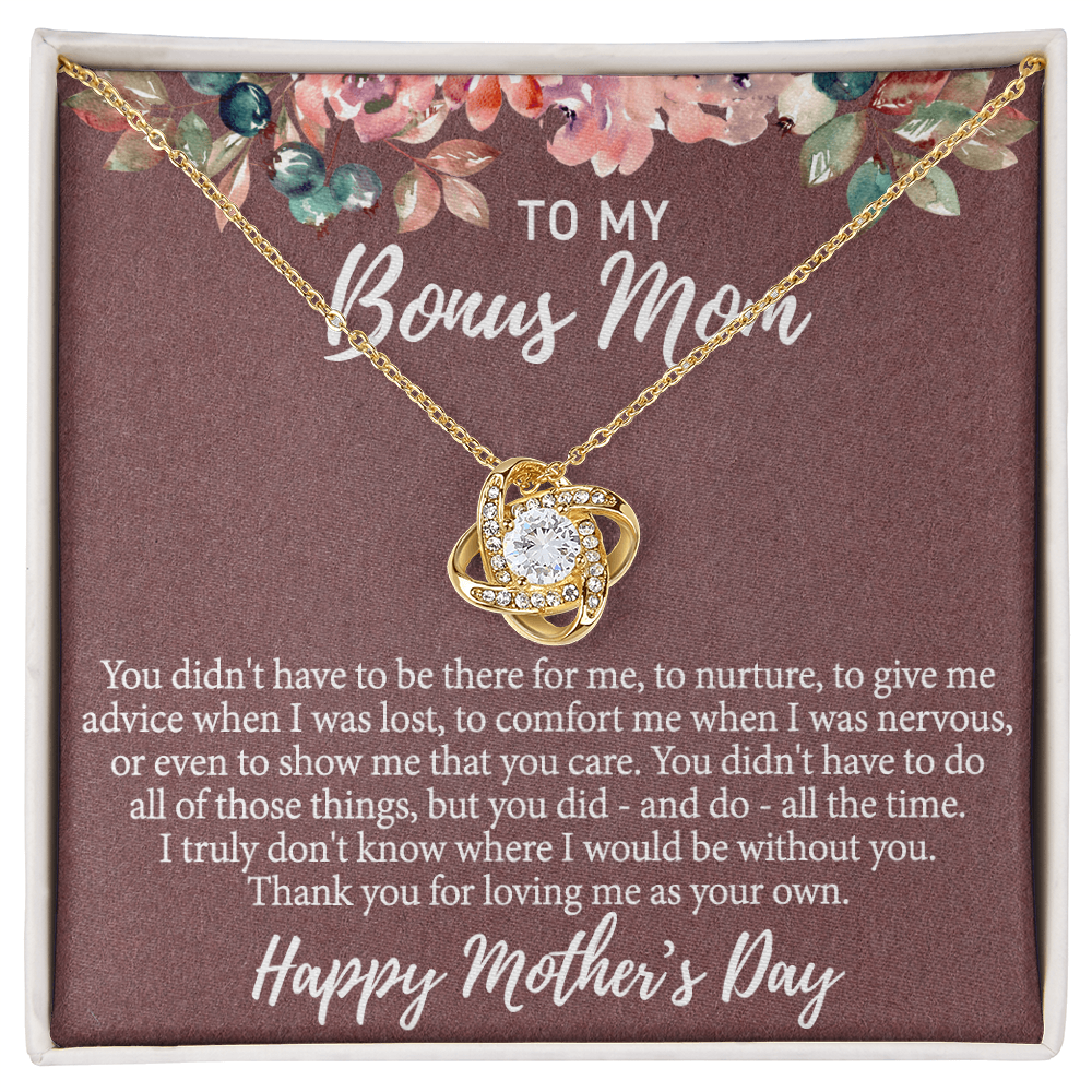 Bonus Mom Gift Necklace, To My Bonus Mom Necklace From Bonus Daughter, Mother And Daughter Necklace Gift For Her, Happy Mother's Day Necklace Gift For Bonus Mother Gift Necklace, Jewelry For Women