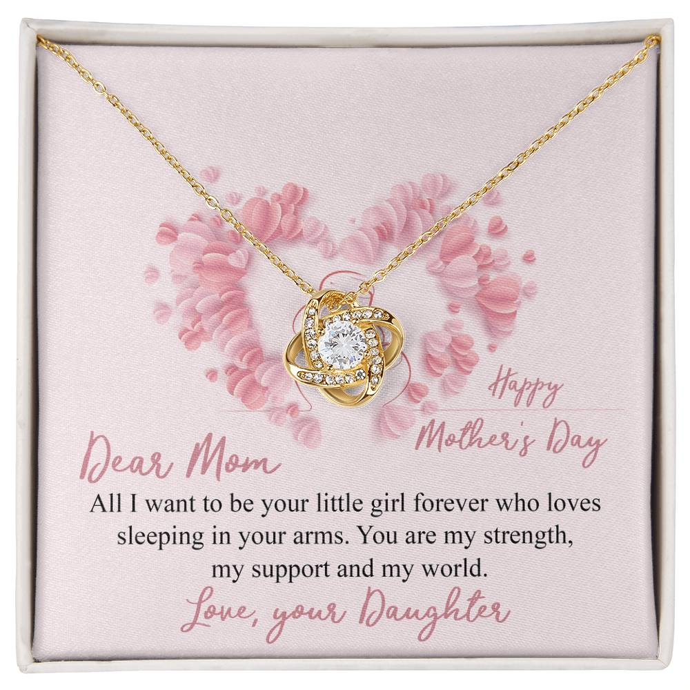 Mother And Daughter Necklace, To My Mom Necklace From Daughter, Happy Mother Day Necklace Gift For Her, Dear Mom Necklace, Your Littler Girl Necklace For Mom On Mother's Day, Anniversary, Christmas