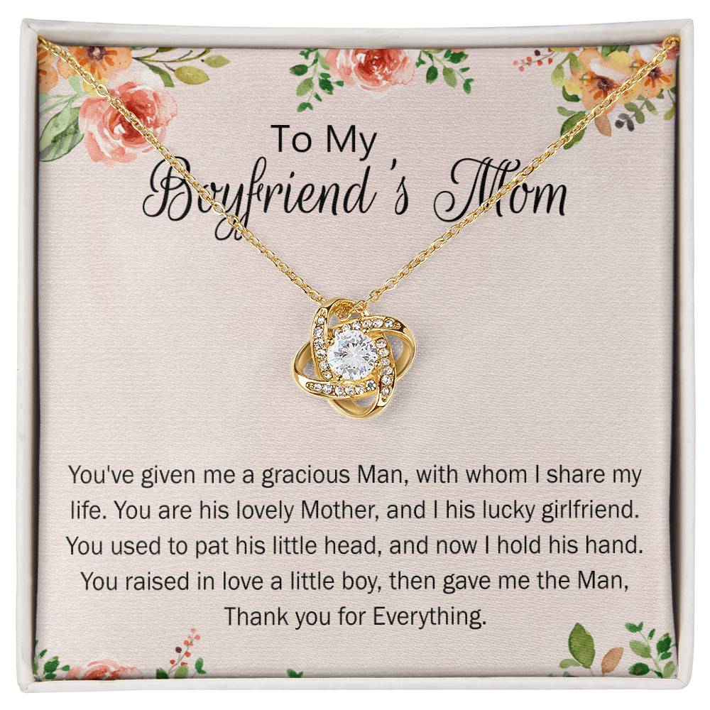 Mothers Day Necklace For Boyfriends Mom From Girlfriend, To My Boyfriend's Mom Necklace, Presents for Mom Necklace for Women, Boyfriend's Mom Christmas Jewelry, Mother's Day Necklace Gift for Bf Mom