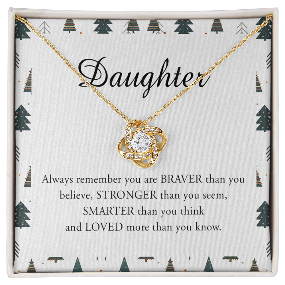 To My Daughter Merry Christmas Necklace Gift for Daughter Christmas Jewelry for Daughter Christmas Pendant Card Gift for Daughter Xmas Gift Necklace Jewelry Gift For Girls, Little Girl