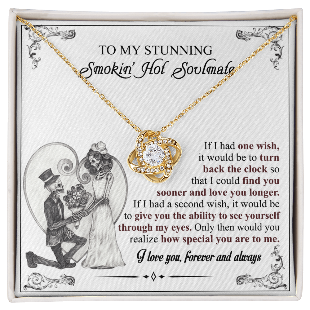 Soulmate Gift Necklace And Box, To My Stunning Smokin Hot Soulmate Necklace From Husband, Boyfriend, My Soulmate Necklace, Soul Mates to My Soulmate Gift Necklace From Husband, Soul Mate Necklaces