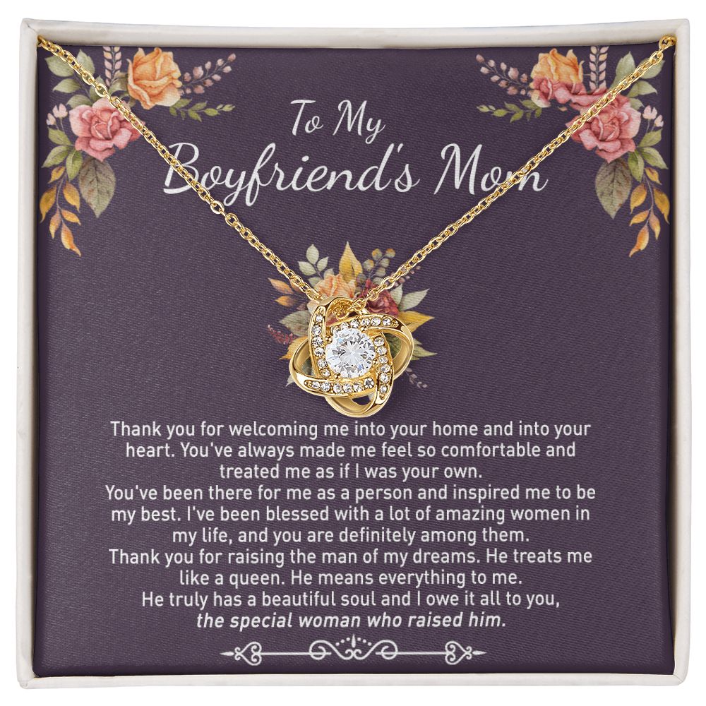To My Boyfriend's Mom Necklace From Girlfriends Mom, Mother's Day Necklace, Necklace Gift For Boyfriend's Mom, Boyfriends Mom Gift Necklace, Presents for Mom Necklace for Women On Anniversary