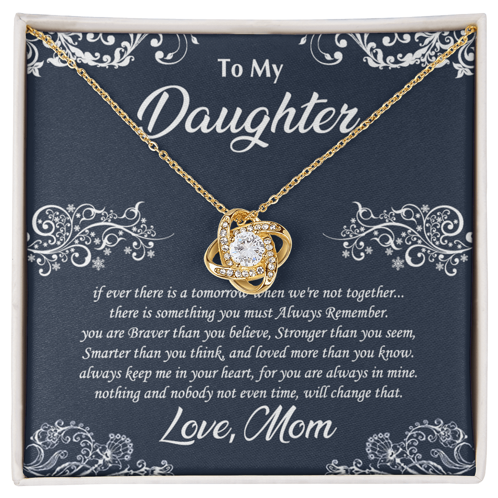 Daughter Gift Necklace From Mom, To My Daughter From Mom, Mother Daughter Necklace, Gifts For Daughters From Mothers, Jewelry Gift For Bonus Daughter On Birthday, Christmas, Graduation