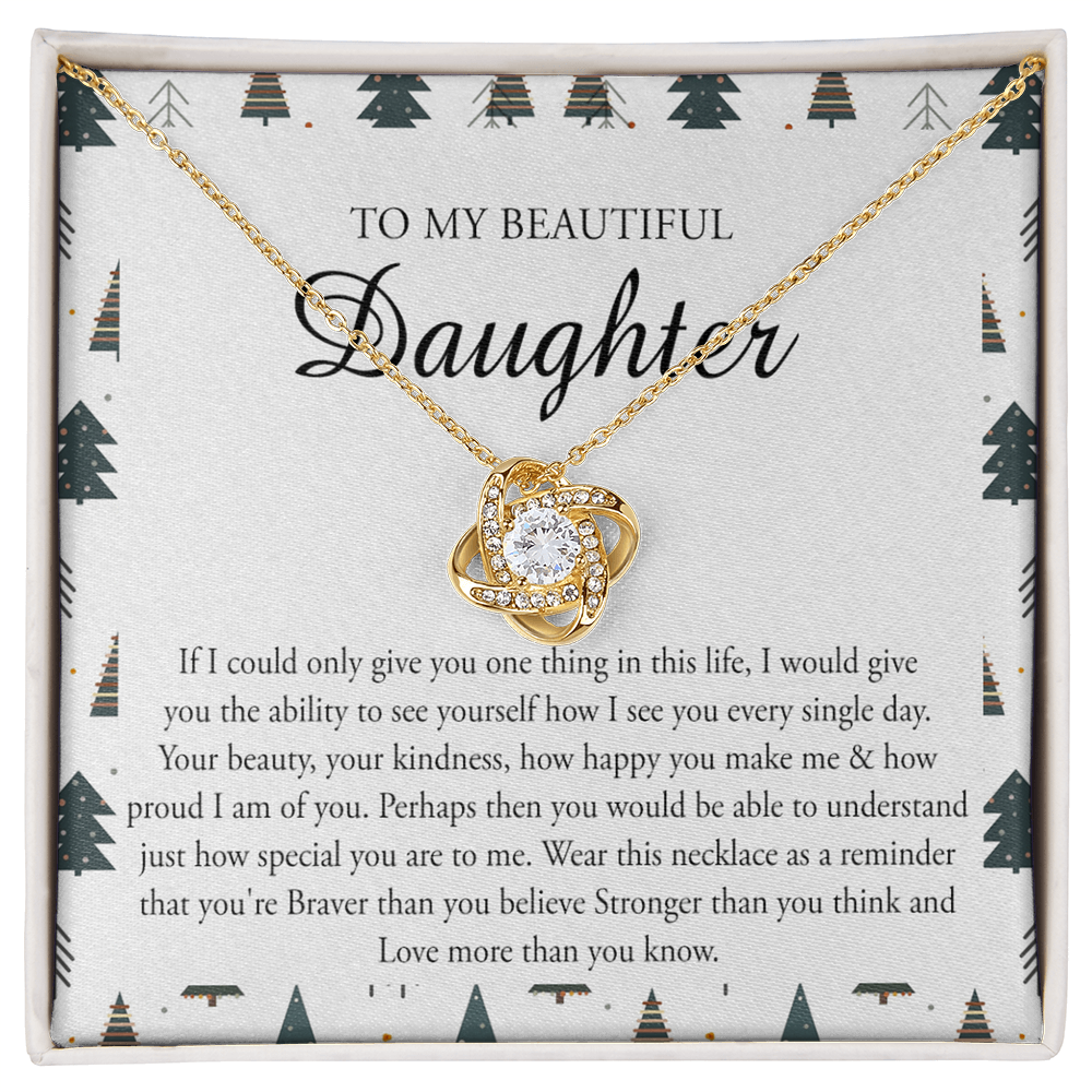 To My Beautiful Daughter Necklace Gift from Mom, Mother And Daughter Birthday Gift Christmas from Mother to Daughter Gift Personalized Necklace For Daughter Gifts from Mom Jewelry for Girls