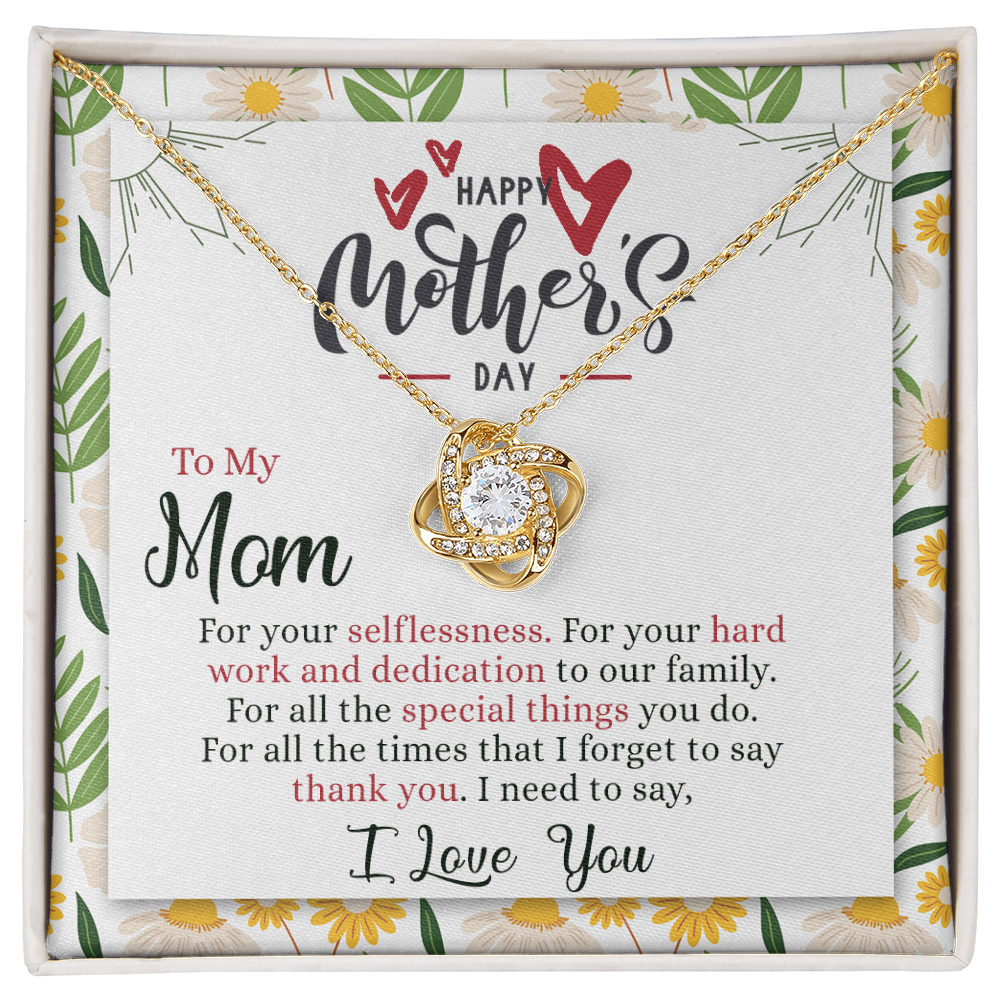 To My Mom Necklace, Happy Mother's Day Necklace Gift For Mom, Thank You Gift Necklace For Mom, To My Mom Necklace From Daughter Or Son, Mother And Daughter Jewelry Gift For Women, Bonus Mom, Mother