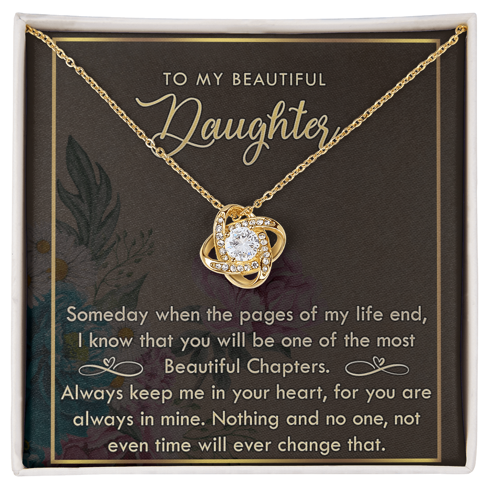 To My Daughter Gifts Necklace from Mom, Mother To Daughter Necklace, Mother Daughter Necklace Gift For Daughter, My Daughter Jewelry from Mommy Gift On Birthday Graduation Gift Box and Message Card