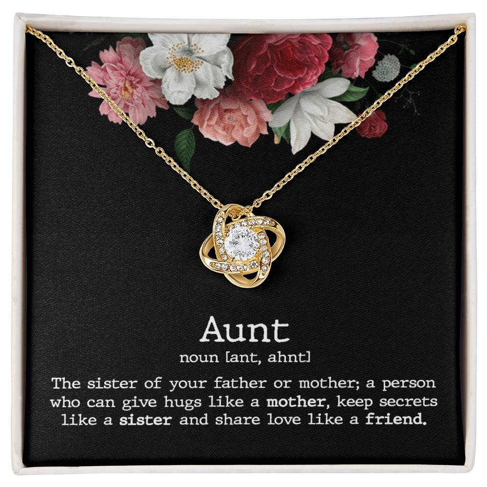Aunt Love Knot Necklace Gift From Niece Aunt Gifts Necklace for Auntie Gifts Jewelry for Aunt Birthday Gifts Best Aunt Ever Aunt Necklace from Niece Aunt and Niece Necklace to My Aunt Jewelry Gifts