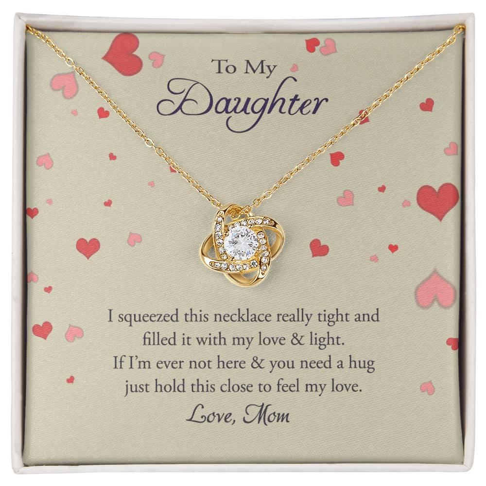 To My Daughter Gift Necklace From Mom, Jewelry Gift for Girls Daughter from Mom, Sentimental Gift for Her, Message Card and Gift Box styles On Birthday, Christmas, Anniversary Graduation Gift