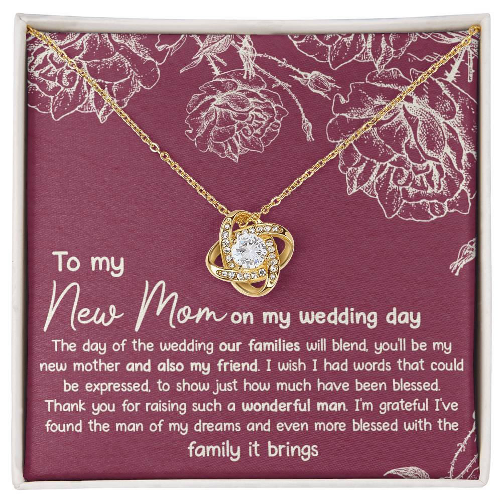 New Mom Necklace, To My New Mom Love Knot Necklace Gift From Daughter, New Mom On My Wedding Day Necklace Gift For Mom, New Mom Gift Necklace, Second Mom Gift Necklace Jewelry Gift For Women, Mother