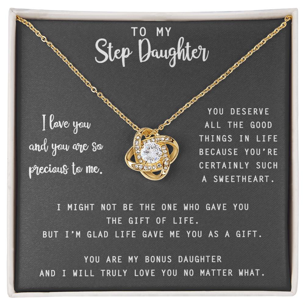 Bonus Daughter Gifts Necklace- Stepdaughter Gift From Stepmom, Daughter Necklace From Unbiological Mom, Step Daughter Gifts From Stepmom, To My Stepdaughter Necklace On Your Graduation Day Necklace