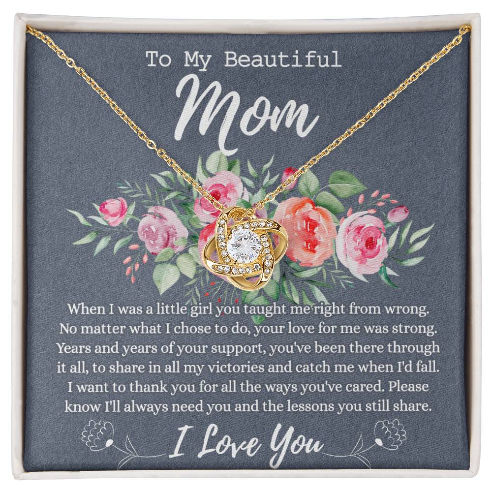 Mother's Day Necklace Gift For Her, To My Mom Necklace From Daughter, Beautiful Mom Love Knot Necklace Gift For Mom mazing Mom, Bonus Mom On Mothers Day, Anniversary, Birthday, Jewelry For Mom