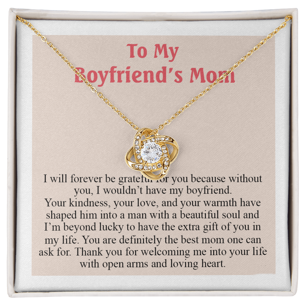 To My Boyfriend's Mom Necklace From Girlfriend, Gift Necklace for My Boyfriend's Mom On Mothers Day, Christmas, Anniversary, Mother's Day Necklace Gift For Boyfriend's Mom, Jewelry For Her