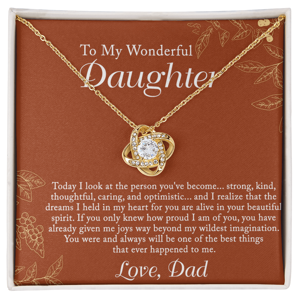 Daughter Gifts Necklace From Dad, To My Wonderful Daughter Necklace From Dad And Daughter Necklace Birthday Gift for Daughter From Dad Christmas Gift For Daughter Necklace, Father Daughter Necklace