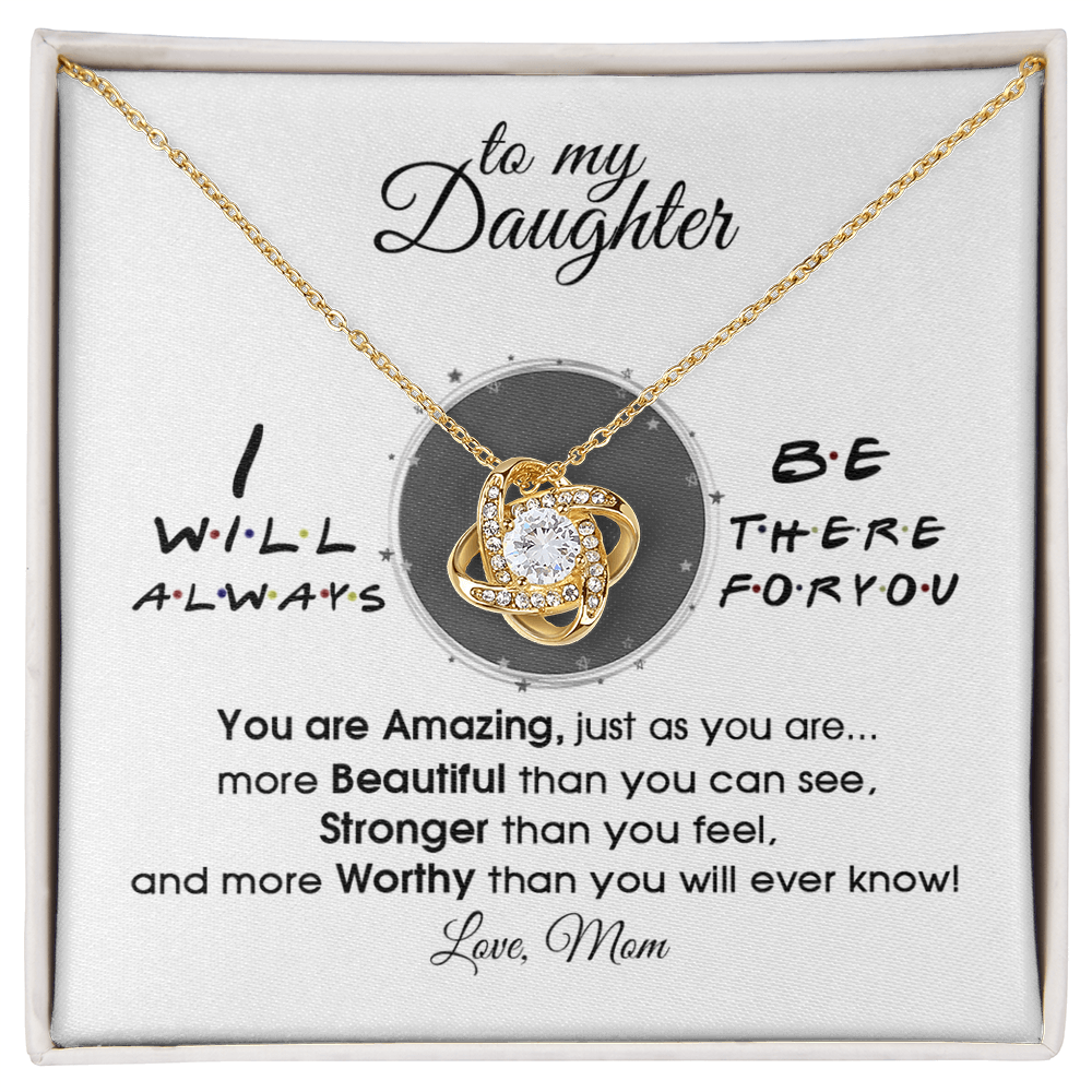 To My Daughter Necklace From Mom - Necklaces For Daughter From Mom, Mother Daughter Necklace, Gifts For Daughters From Mothers, Jewelry Gift For Daughter On Birthday, Christmas, Graduation Gift