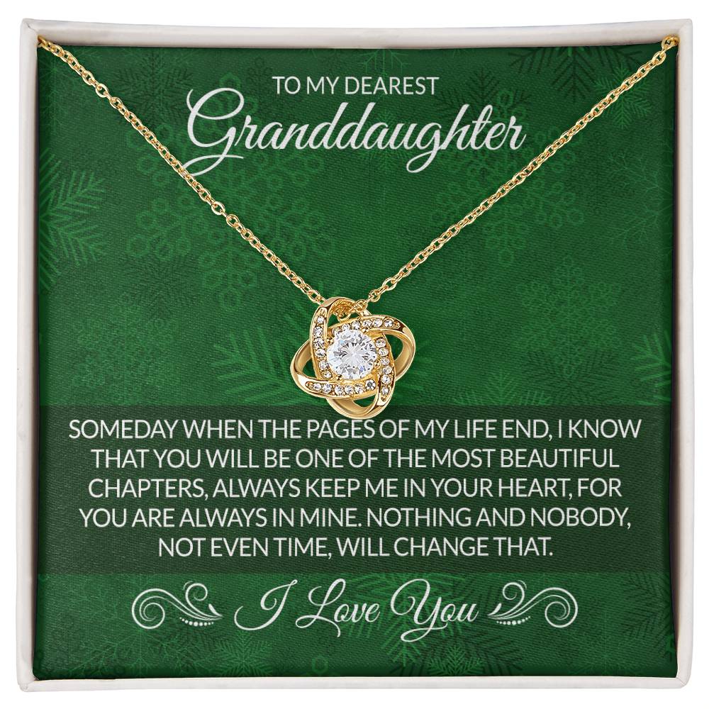 Granddaughter Gifts Necklace From Grandma Grandmother or Grandpa Grandfather - To My Dearest Granddaughter Graduation Birthday Pendant Jewelry Gift For Girls On Birthday, Graduation Gift, Christmas