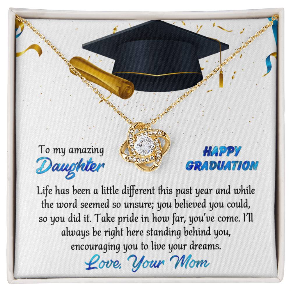 Graduation Gift Necklace for Her, Daughter - To My Daughter Necklace From Mom And Dad To Daughter Necklace, College Graduation Gifts Pendant For Daughter Necklaces High School Graduation Gift