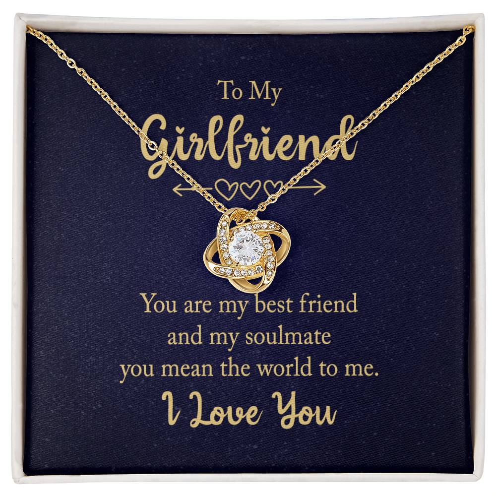 To My Girlfriend Knot Necklace From Boyfriend My Friend My Soulmate Gift On Xmas