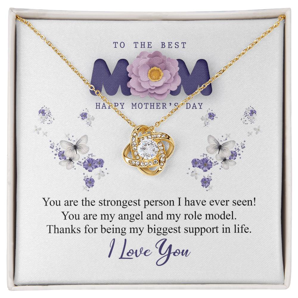 To The Best Mom Necklace From Daughter, Happy Mothers Day Necklace Gift For Mom, Mother And Daughter Love Knot Necklace Gift On Mother's Day Anniversary, Birthday Gift Christmas, Jewelry For Women