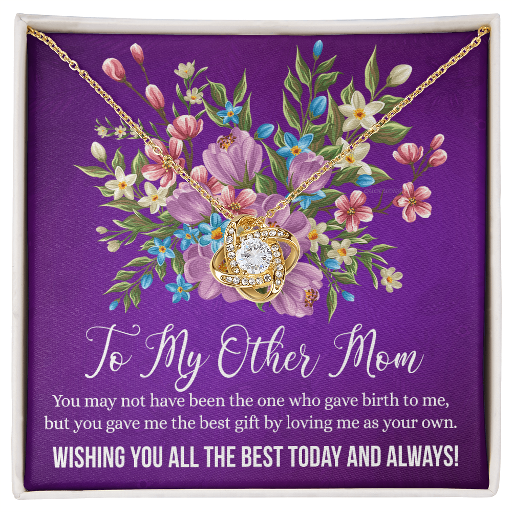 Other Mom Gift Necklace - To My Other Mom Love Knot Necklace From Daughter Wishing You All The Best Today And Always Necklace Gift For Mom, Mother In Law Gift Necklace On Birthday Gift, Anniversary