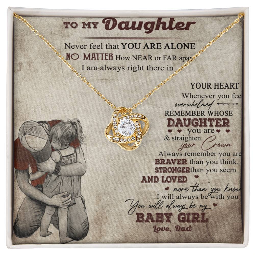 Daughter Gift Necklace From Dad - Father And To My Daughter Necklace From Daddy - Birthday, Graduation Gift For Daughter, Congratulation Gift For Her, Daughter, Jewelry Gift For Girls Little Girls