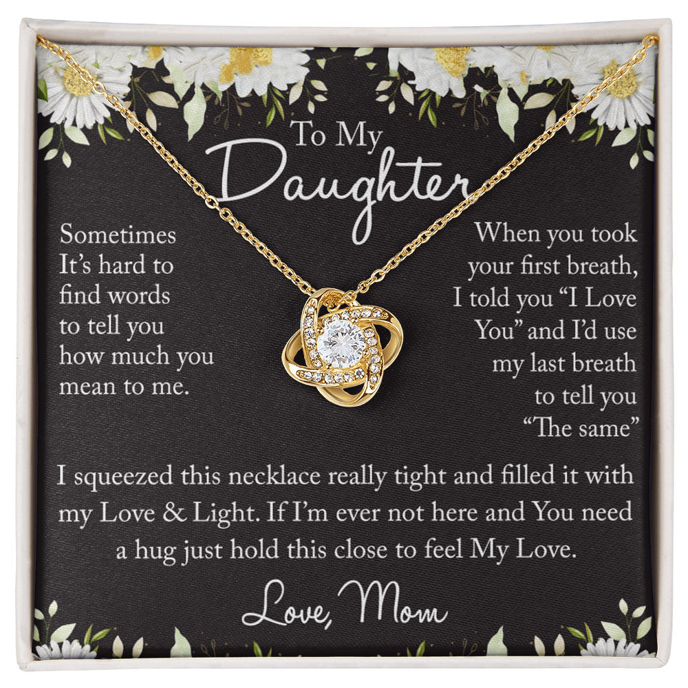 To My Daughter Necklace from Mom, Mother And Daughter Sterling Steel Necklace Gifts from Mom, Necklace for Daughter Birthday Gift Graduation Gifts from Mother To Daughter Jewelry Gift for Girls
