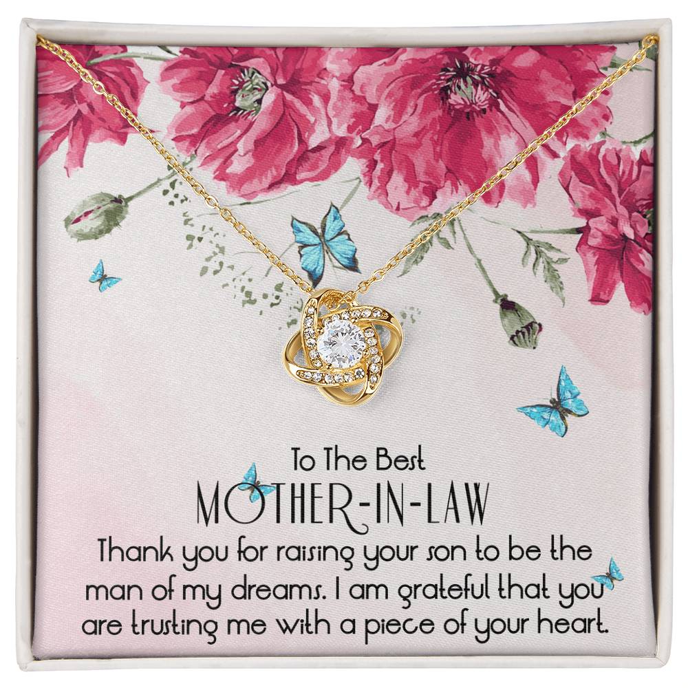 To The Best Mother In Law Love Knot Necklace, Mother In Law Gifts, Mothers Day Gifts Necklaces
