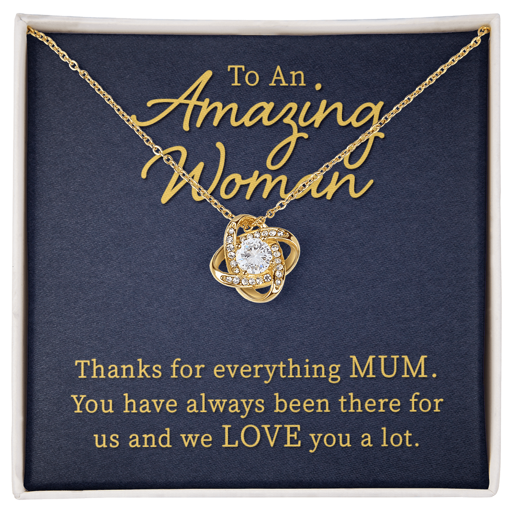 Thank You Mom For Everything Necklace, Happy Mother And Daughter Gift Necklace, To My Mom Necklace From Daughter, Thank You Card Gift For Woman On Mother's Day, Anniversary Necklace Gift For Her