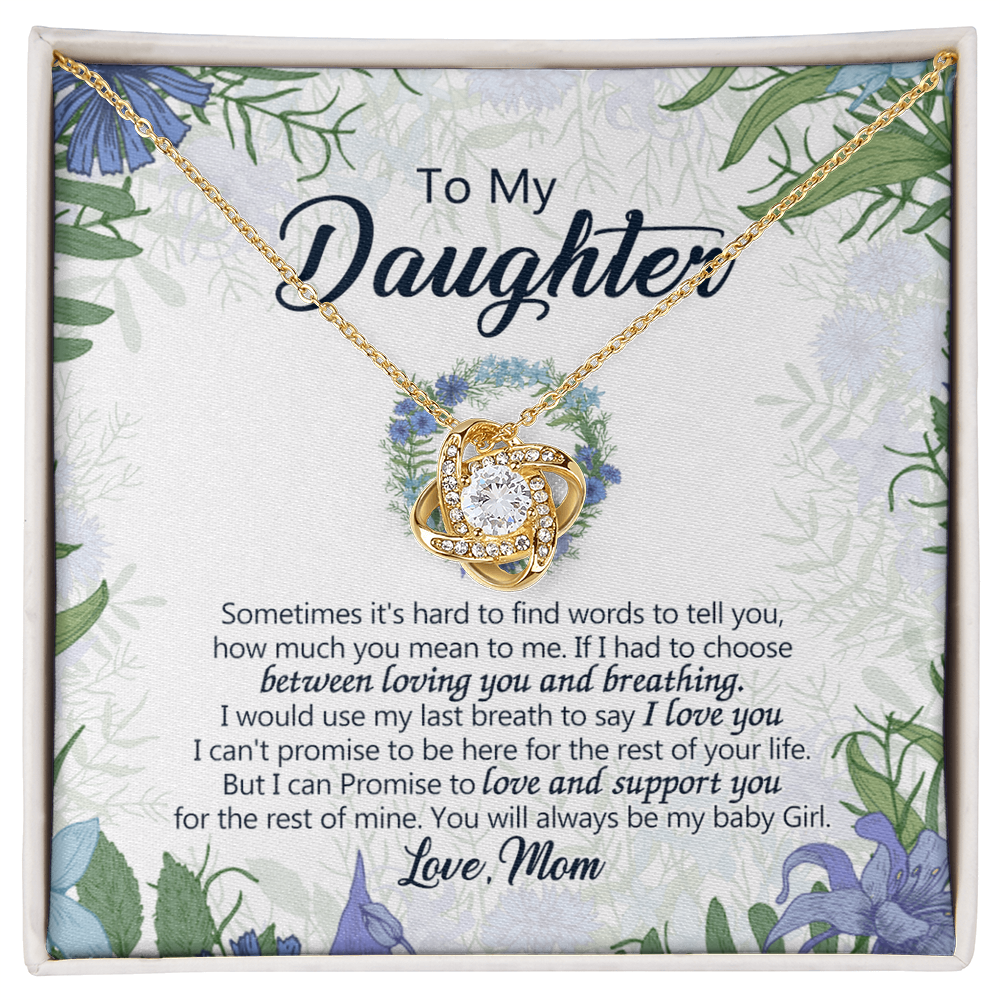 To My Beautiful Daughter Necklace Love Mom Mother And Daughter Necklace Pendant Gift, Mom To Daughter Necklace Gift On Birthday Gift Graduation for Her, Daughter Love You And Support Necklace