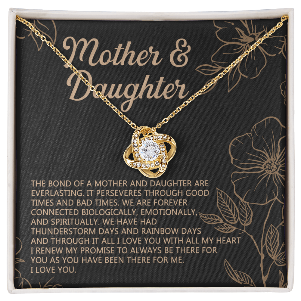 Mother And Daughter Necklace, To My Mother Love Kot Necklace From Daughter, Mothers day Necklace, Mother Daughter Gift Necklace, Jewelry Gift For Women, Mom, Daughter To Mother Love Knot Pendant