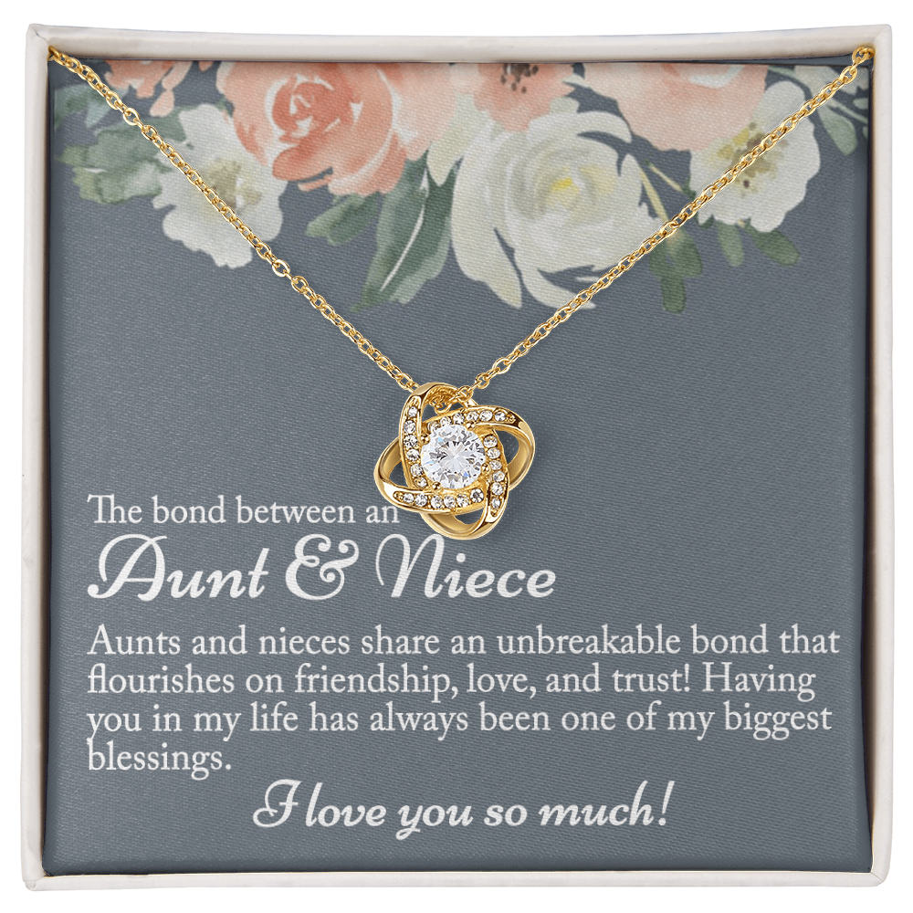 Aunt Gifts Necklace, The Bond Between An Aunt Love Knot Necklace, Gifts Necklace for Aunt Gifts from Niece, Necklaces for Women, Aunt Niece Necklace Gifts for Aunt Niece Stepmother Daughter