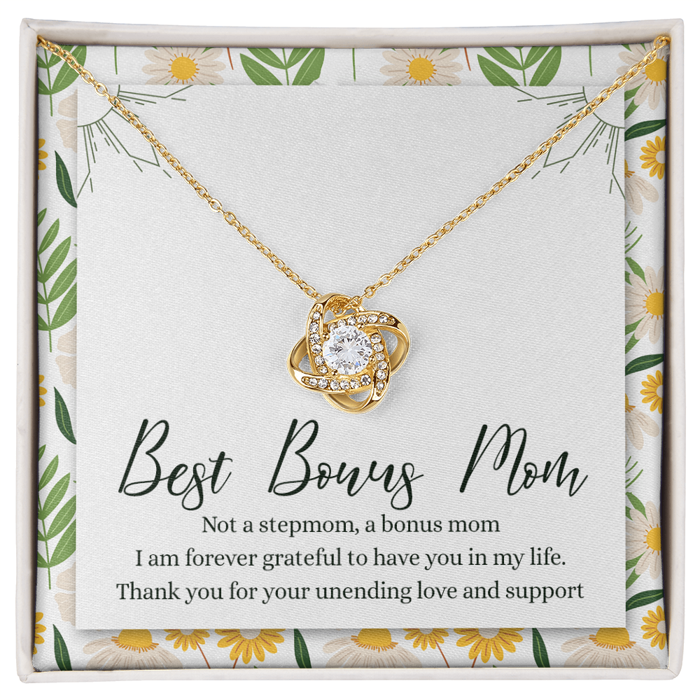 Gifts Necklace For Best Bonus Mom, To My Bonus Mom Necklace From Bonus Daughter, Bonus Mother Gift Necklace On Mother's Day, Birthday Gift Anniversary Jewelry For Women, Bonus Mom Gift Necklace
